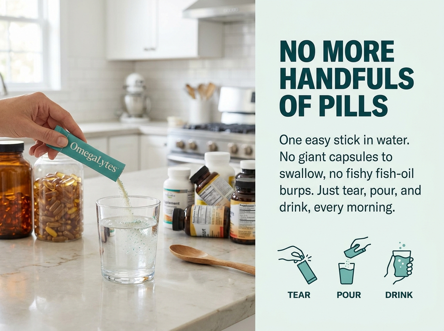 No more handfuls of pills - easy daily stick